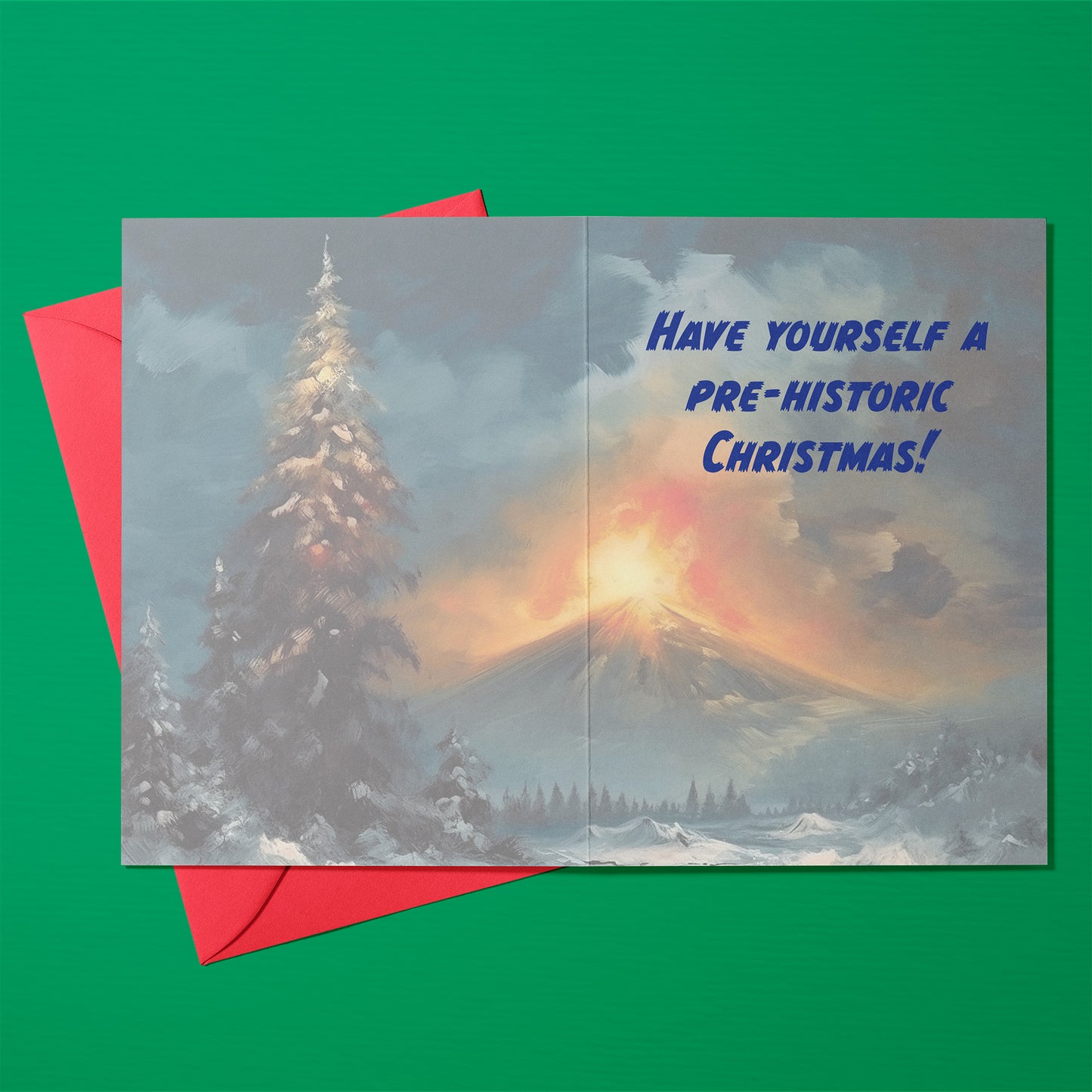 Prehistoric Christmas: T-Rex Santa Greeting Card