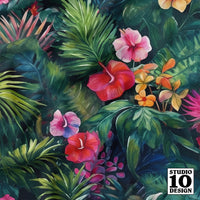 Tropical Jungle (Dark 1) Printed Fabric