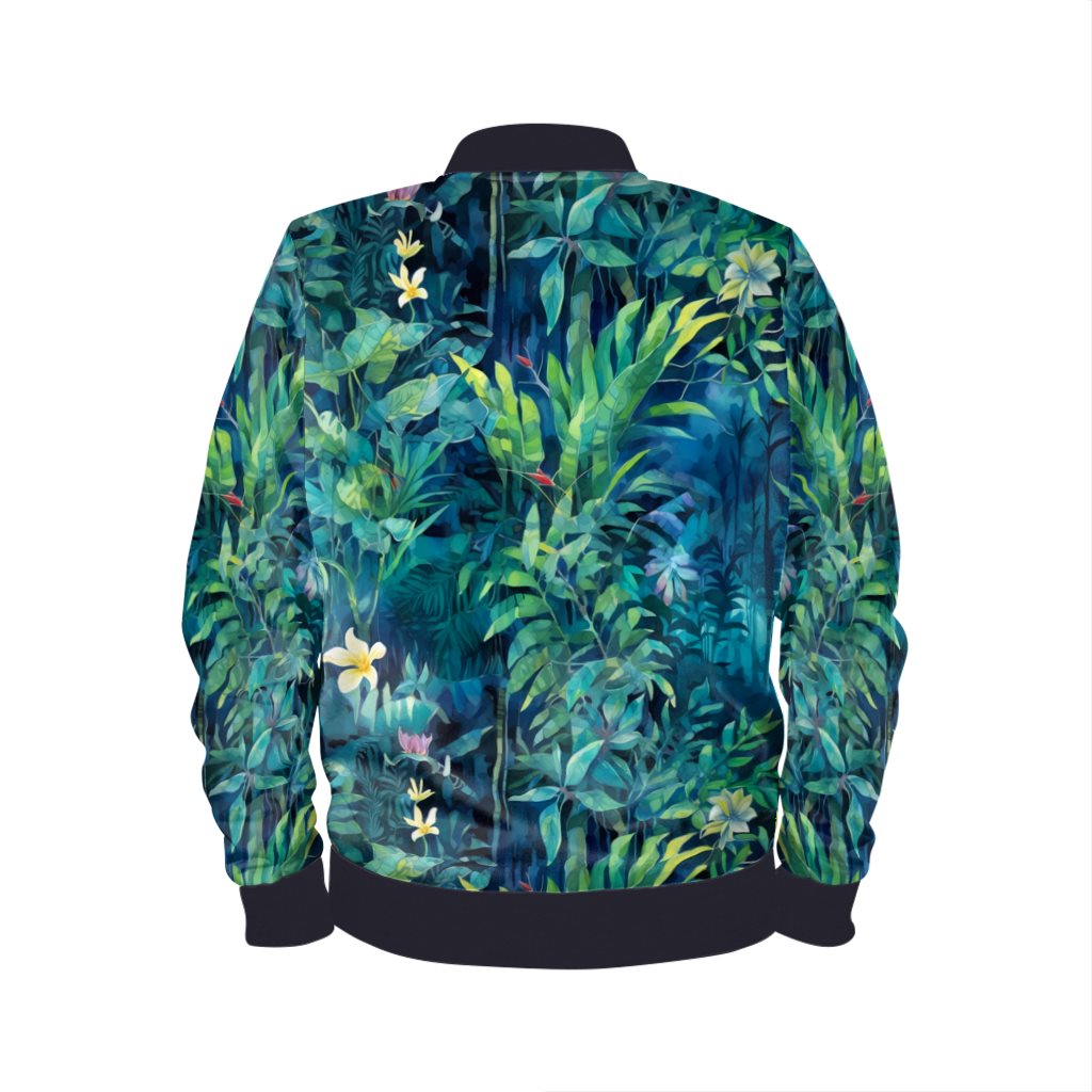 Tropical Jungle (Night 1) Mens Bomber Jacket by Studio Ten Design