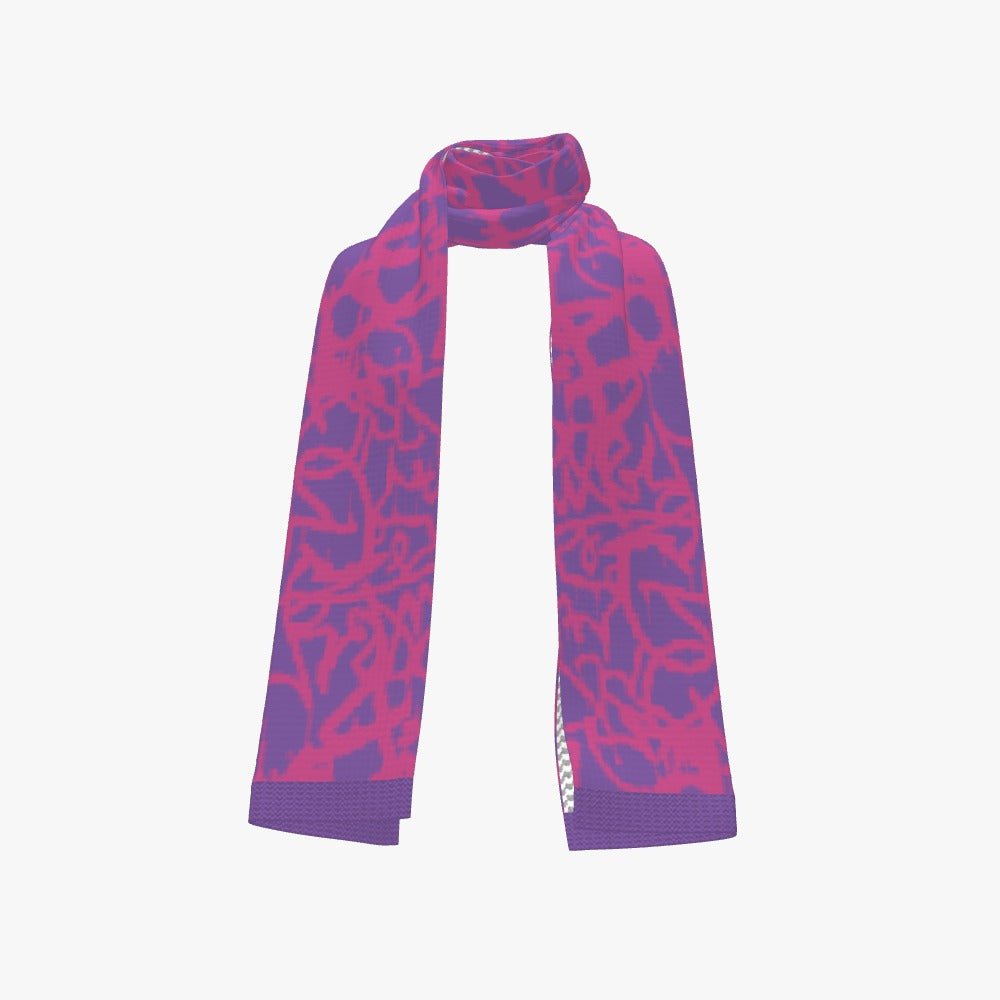 Graffiti Knitted Cotton Scarf