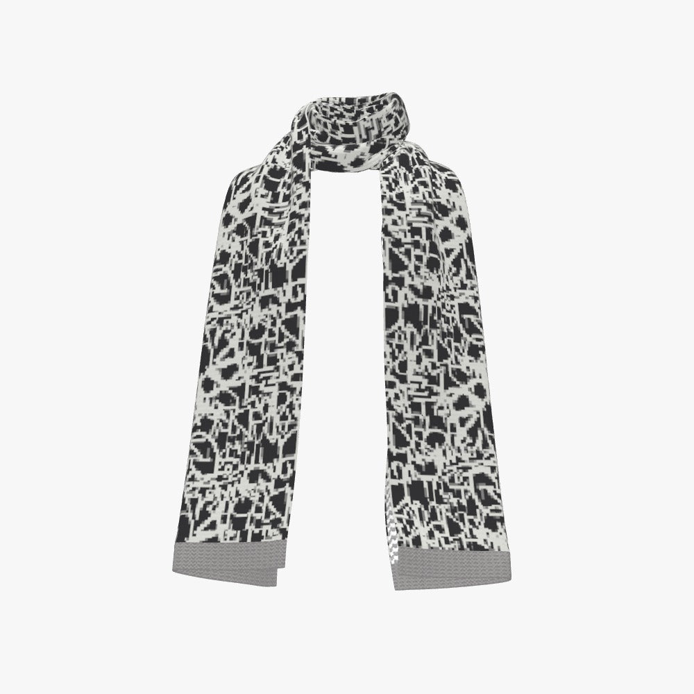 Graffiti Knitted Cotton Scarf