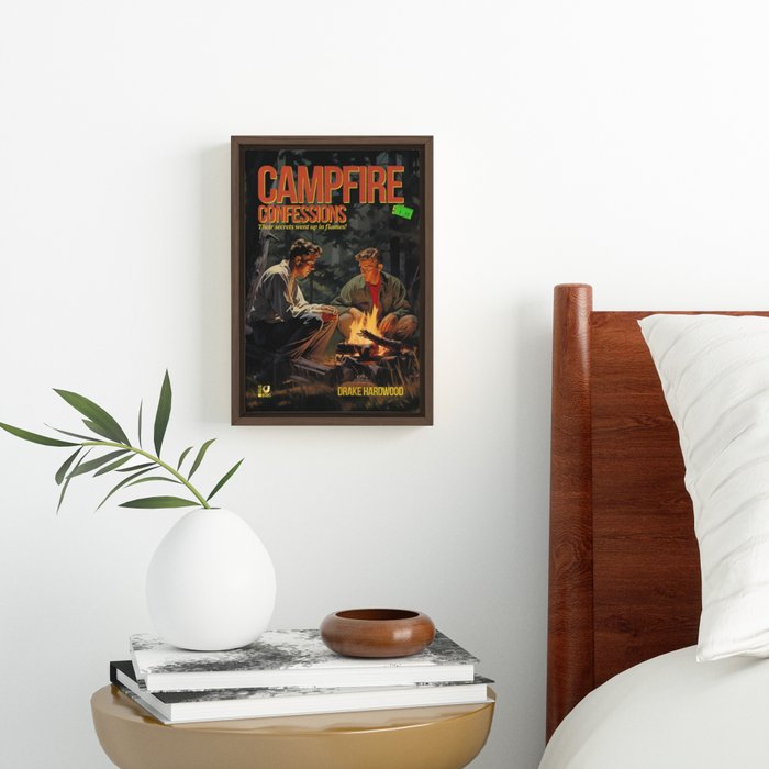 Campfire Confession Framed Canvas