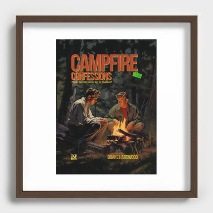 Campfire Confession Recessed Framed Print