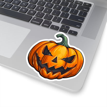 Classic Halloween Jack-o-Lantern Cartoon Illustration Vinyl Sticker