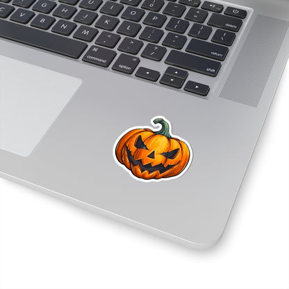 Classic Halloween Jack-o-Lantern Cartoon Illustration Vinyl Sticker