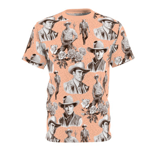 Handsome Cowboys Toile (Peach) T-Shirt