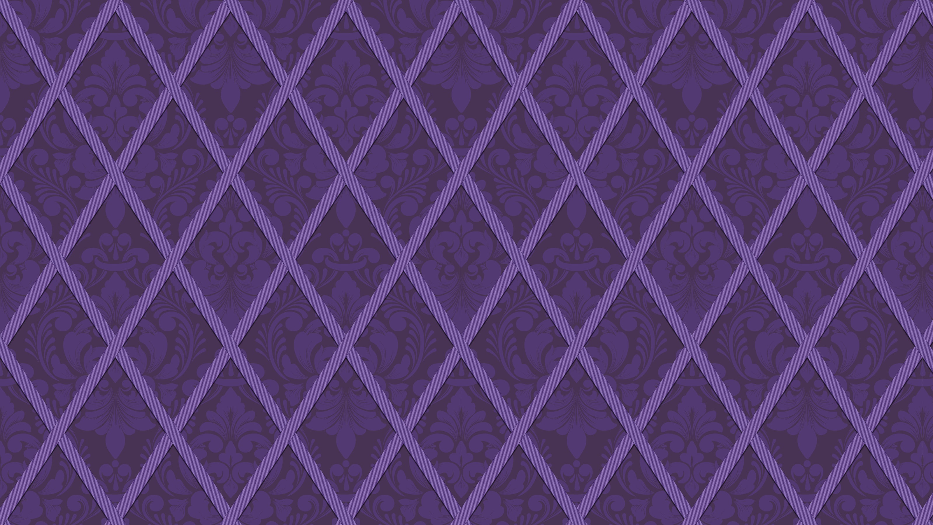 Plum Ribbon Damask, by Studio Ten Design