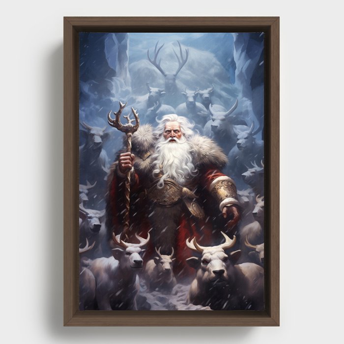 Fantasy Santa #2: North Lord Framed Canvas