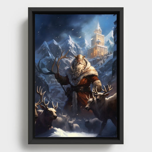 Fantasy Santa #3: Old Nick Framed Canvas