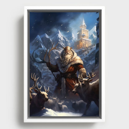Fantasy Santa #3: Old Nick Framed Canvas