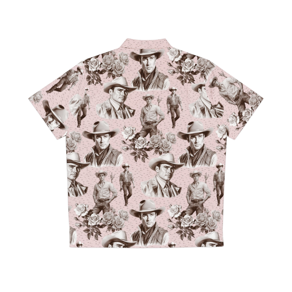 Handsome Cowboys Toile (Pink) Aloha Shirt by Studio Ten Design