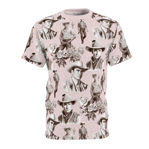 Handsome Cowboys Toile (Pink) T-Shirt