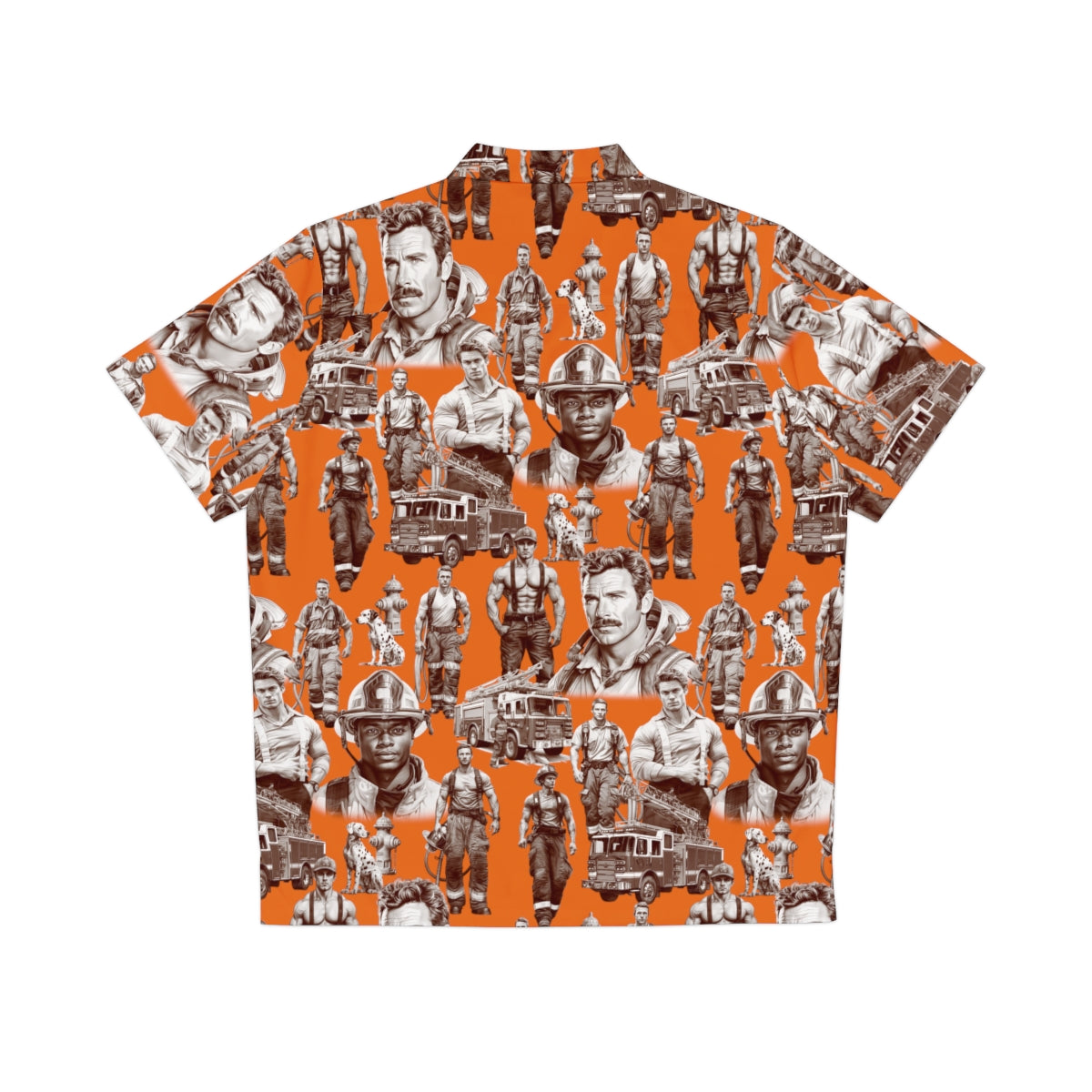 Handsome Fire Fighters (Orange) Aloha Shirt - Studio Ten Design