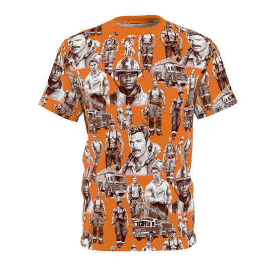 Handsome Fire Fighters (Orange) T-Shirt by Studio Ten Design