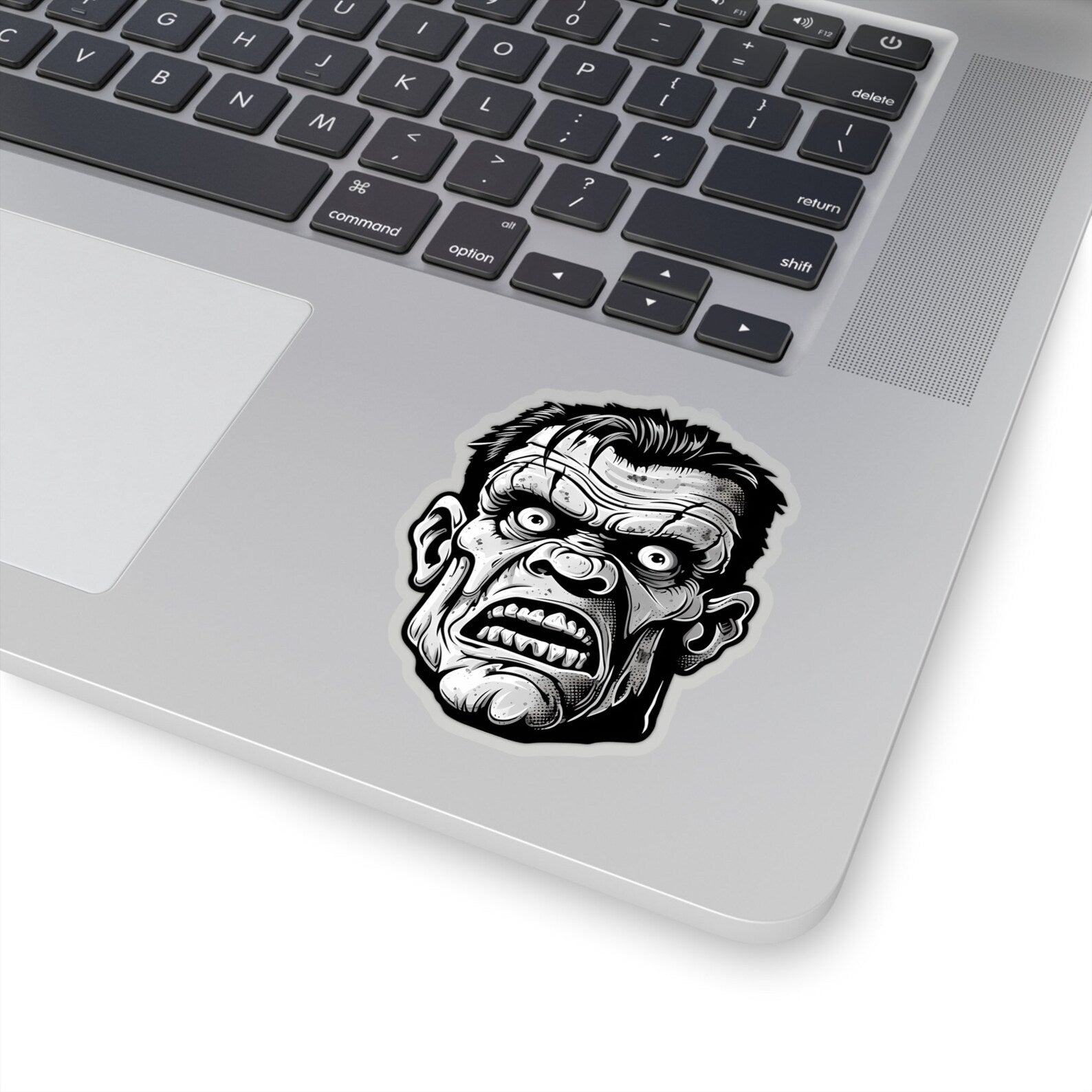 Tough Guy Black and White Classic Villain Movie Monster Kiss-Cut Transparent Sticker by Studio Ten Design