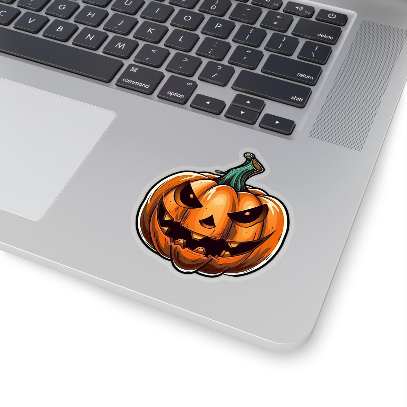 Classic Halloween Jack-o-Lantern Cartoon Illustration Kiss-Cut Transparent Sticker by Studio Ten Design