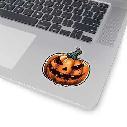 Classic Halloween Jack-o-Lantern Cartoon Illustration Kiss-Cut Transparent Sticker by Studio Ten Design