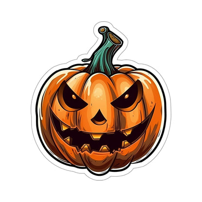 Classic Halloween Jack-o-Lantern Cartoon Illustration Kiss-Cut White Sticker by Studio Ten Design