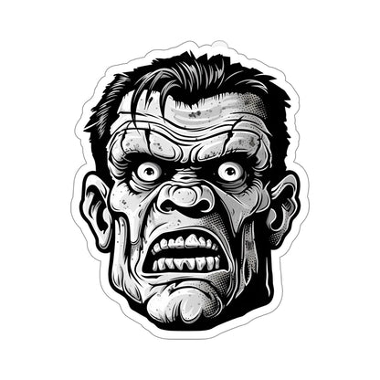 Tough Guy Black and White Classic Villain Movie Monster Kiss-Cut White Sticker by Studio Ten Design