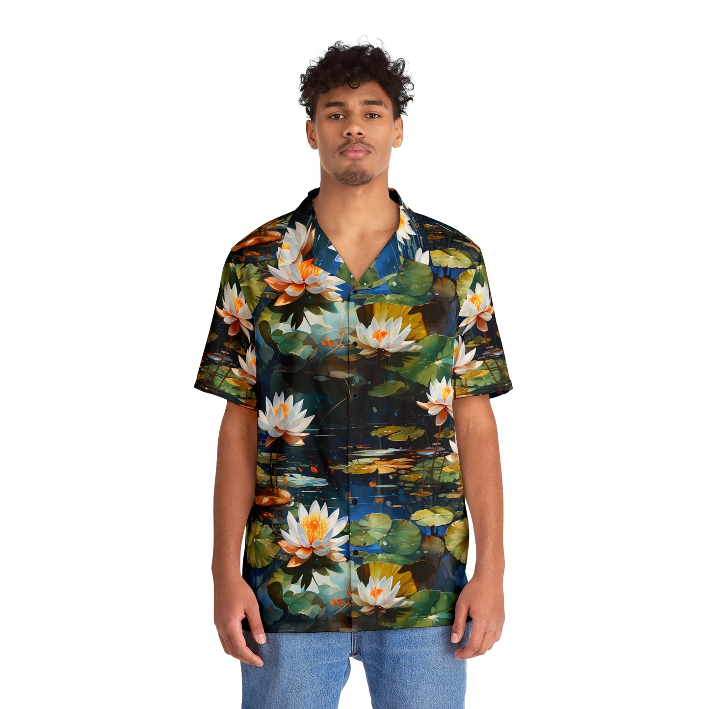 Camisa Aloha Lily Waterscape