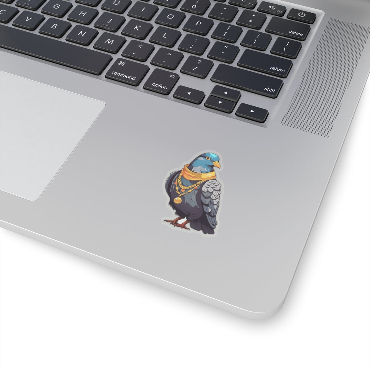 Birdie Smalls Pigeon Rapper 2" Transparent Sticker by Studio Ten Design