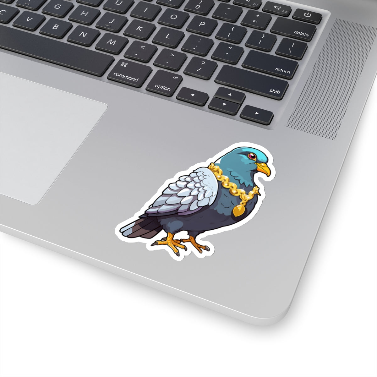 Flocka Flame Pigeon Rapper 3" White Sticker by Studio Ten Design