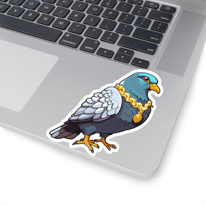 Flocka Flame Pigeon Rapper 4" White Sticker by Studio Ten Design