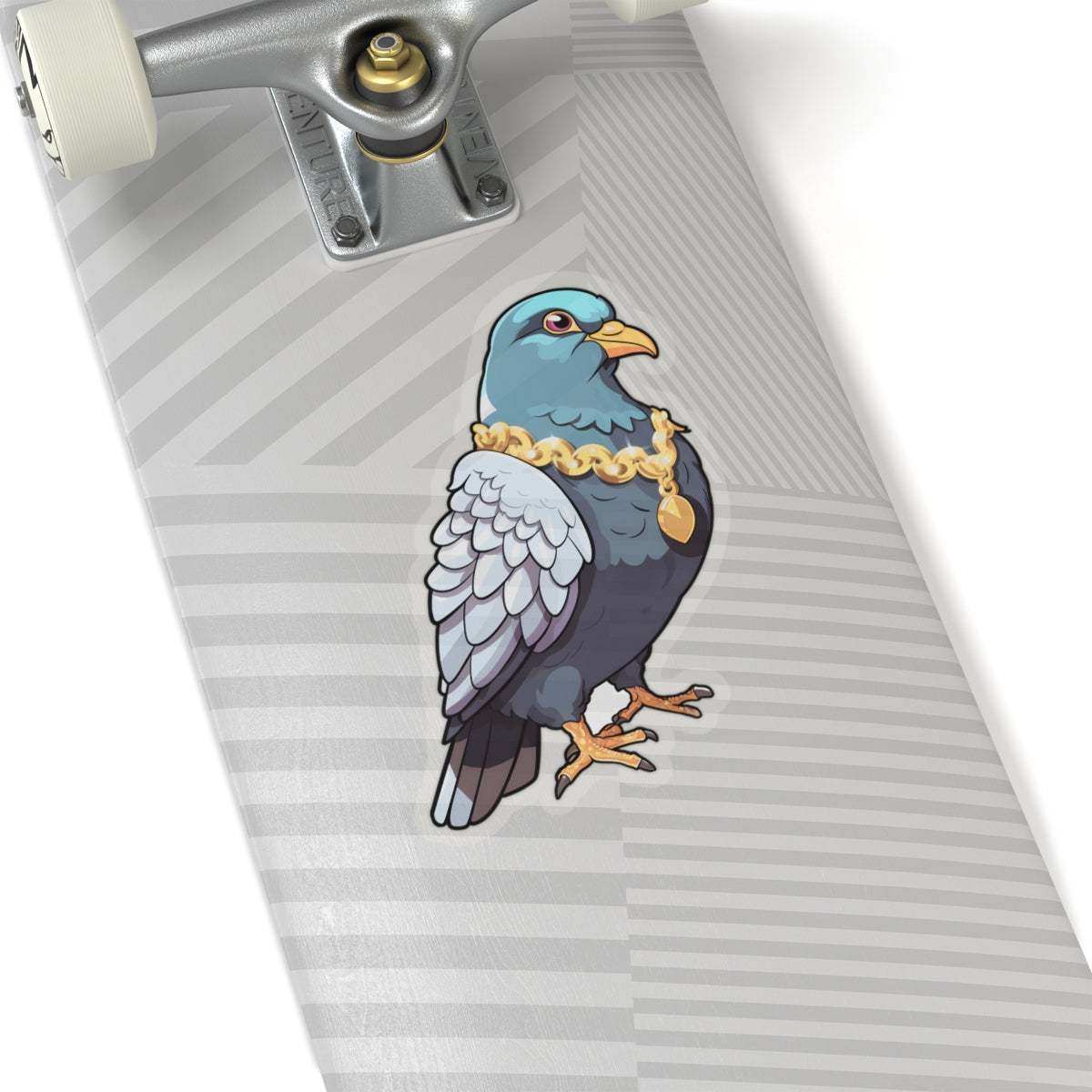 Flocka Flame Pigeon Rapper 6" Transparent Sticker by Studio Ten Design