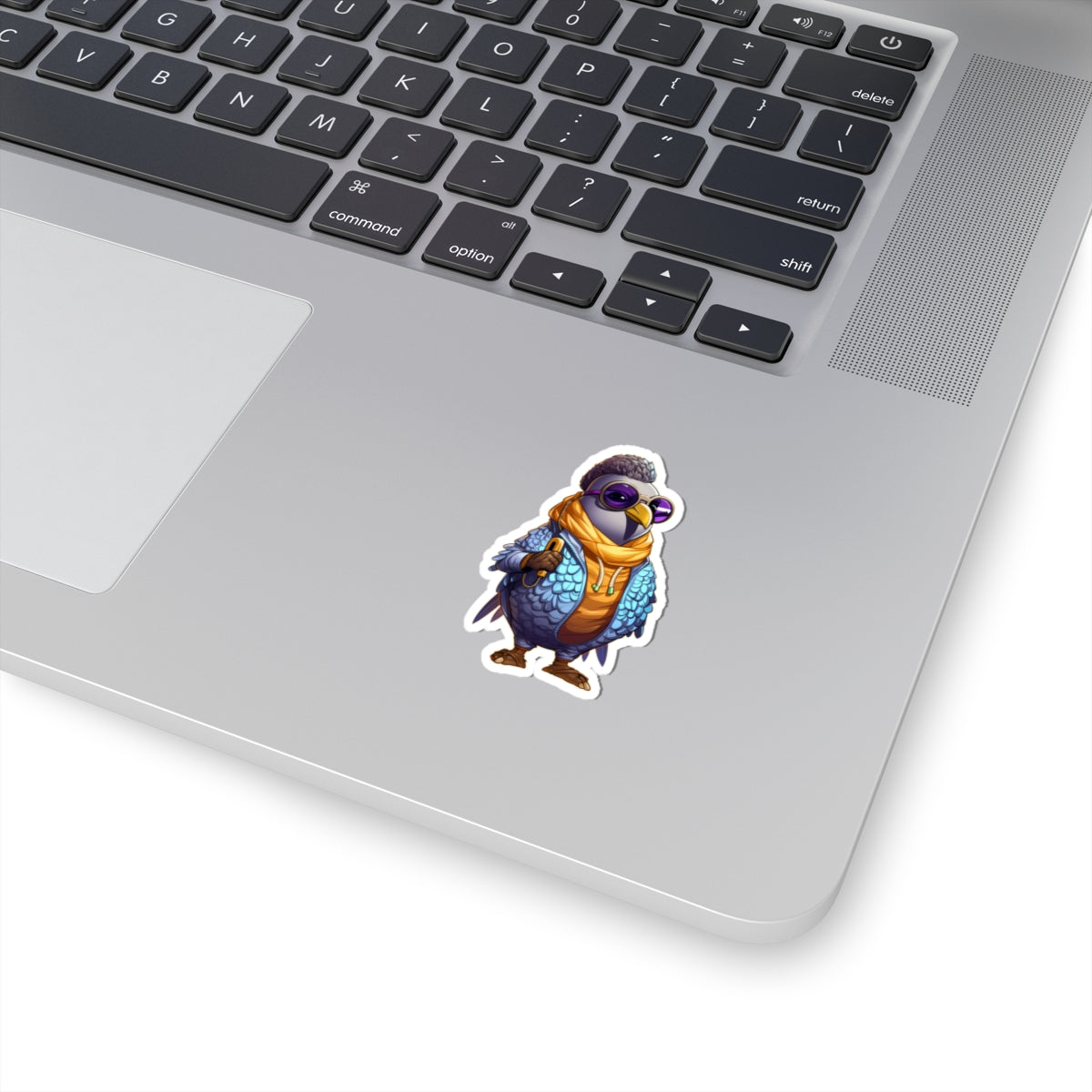 MC Coo Pigeon Rapper 2" White Sticker by Studio ten Design