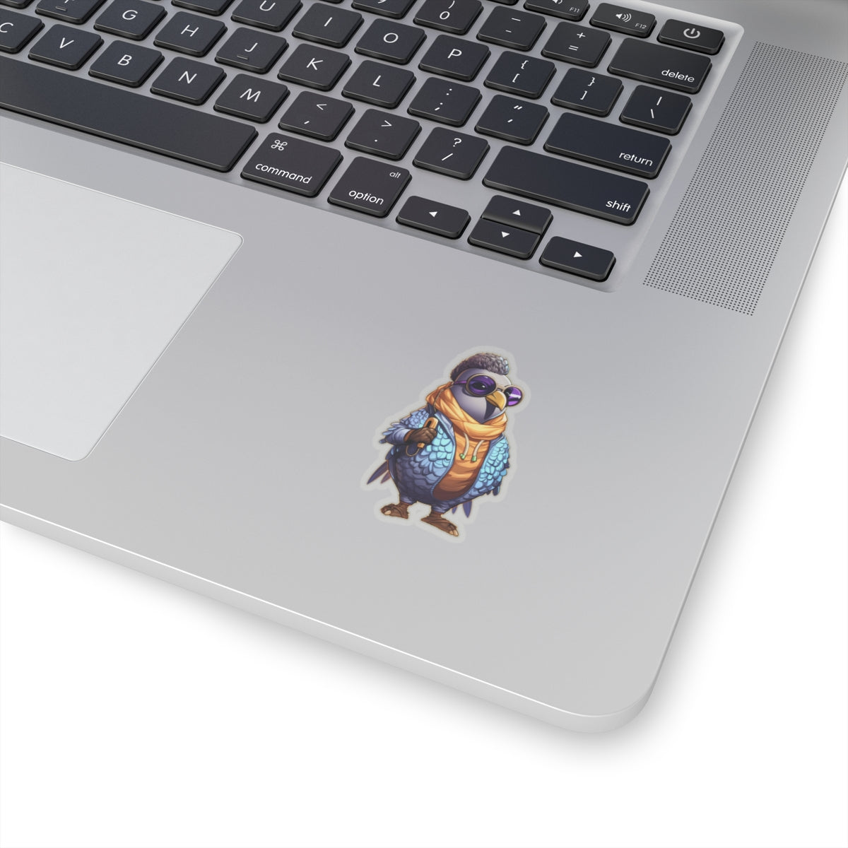 MC Coo Pigeon Rapper 2" Transparent Sticker by Studio ten Design