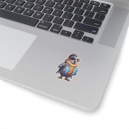 MC Coo Pigeon Rapper 2" Transparent Sticker by Studio ten Design