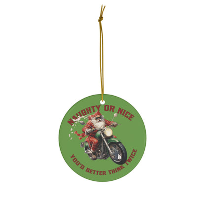 Super Santa Ceramic Ornament