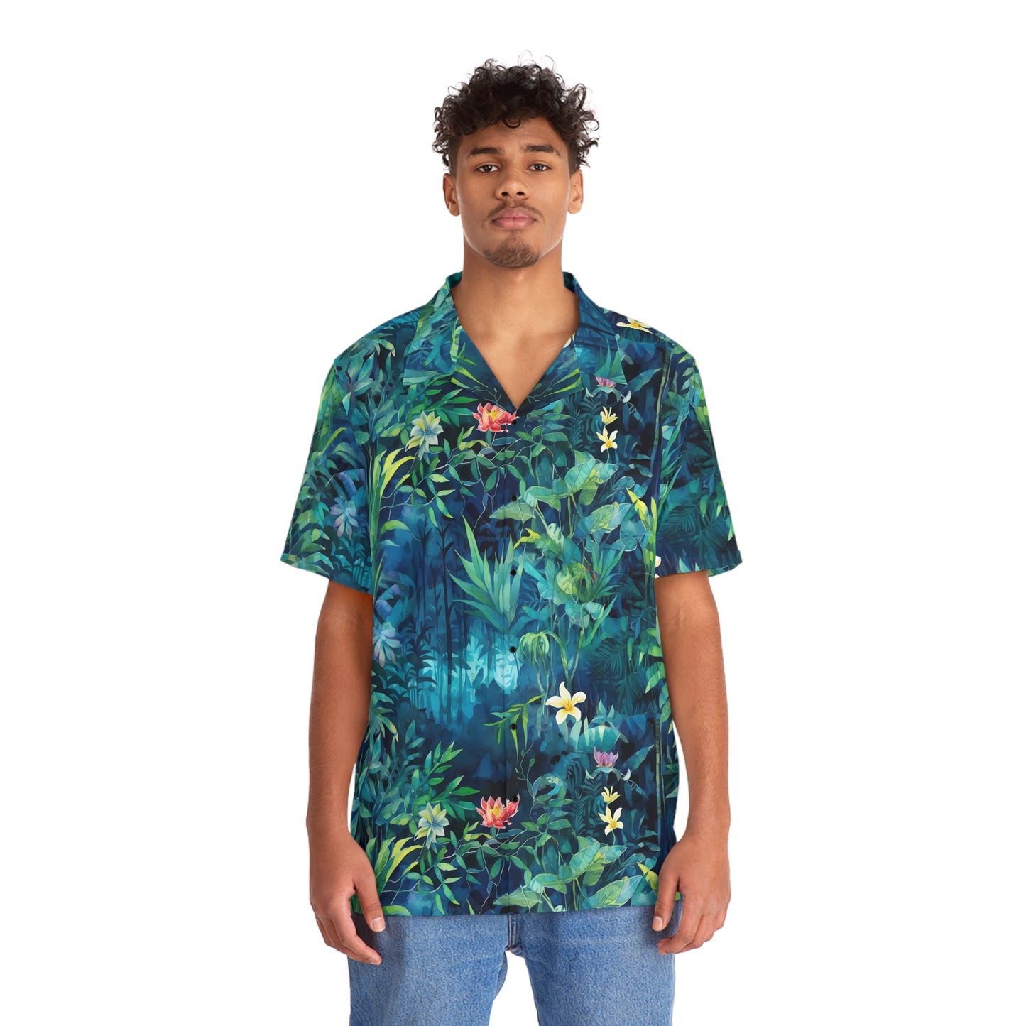 Tropical Jungle (Night 1) Aloha Shirt by Studio Ten Design