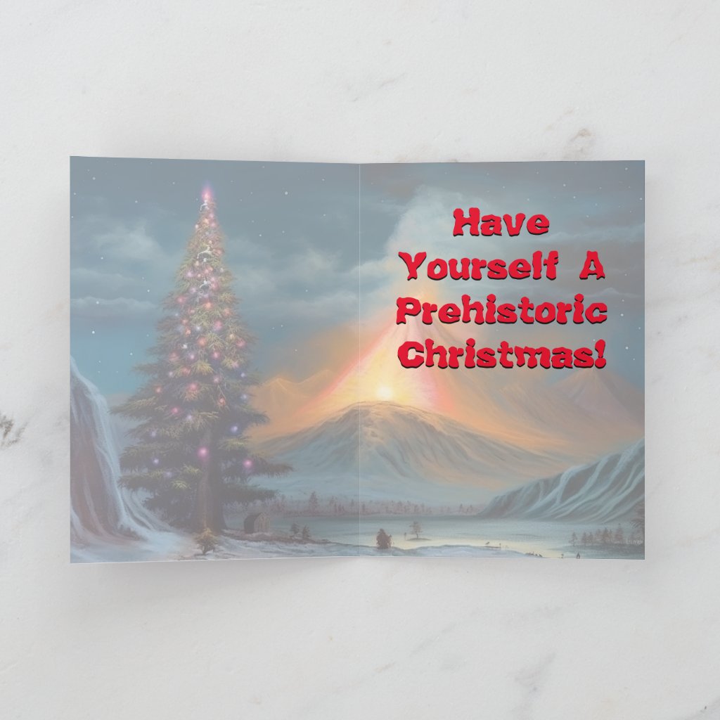 Terrible Lizard Christmas Greeting Card - WeirdJourney™