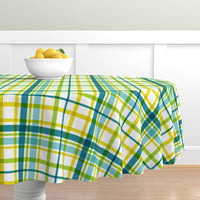 Citrus Madras Round Tablecloths