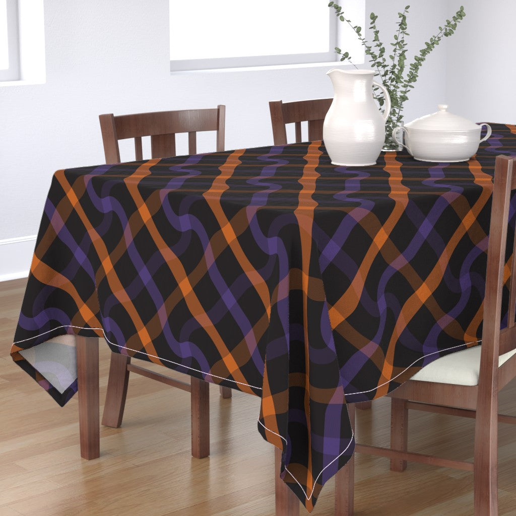 Wonky Halloween Madras Square or Rectangular Tablecloth