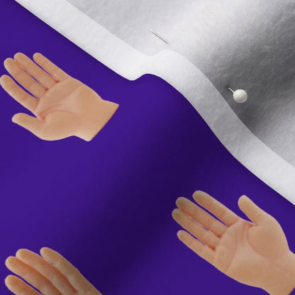 Hands (Purple) Polartec® Fleece Printed Fabric by Studio Ten Design