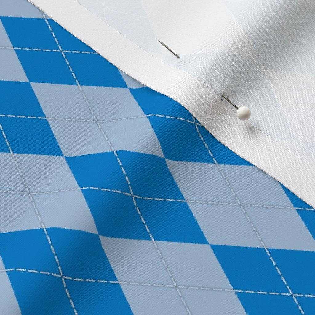 Aggressively Argyle Blueberry Sport Lycra Printed Fabric by Studio Ten Design
