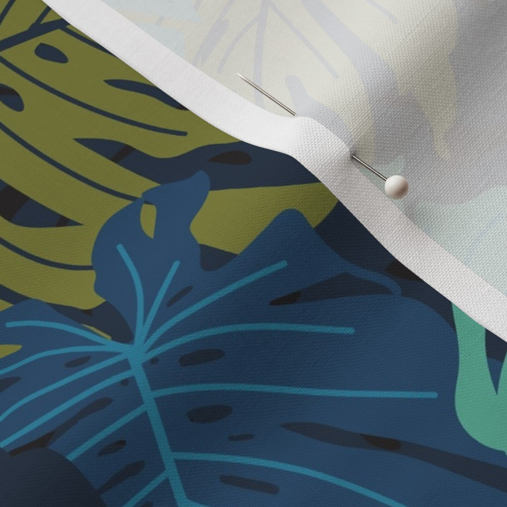 Monstera Madness Day Petal Signature Cotton Printed Fabric by Studio Ten Design