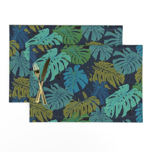 Monstera Madness Day Cloth Placemats