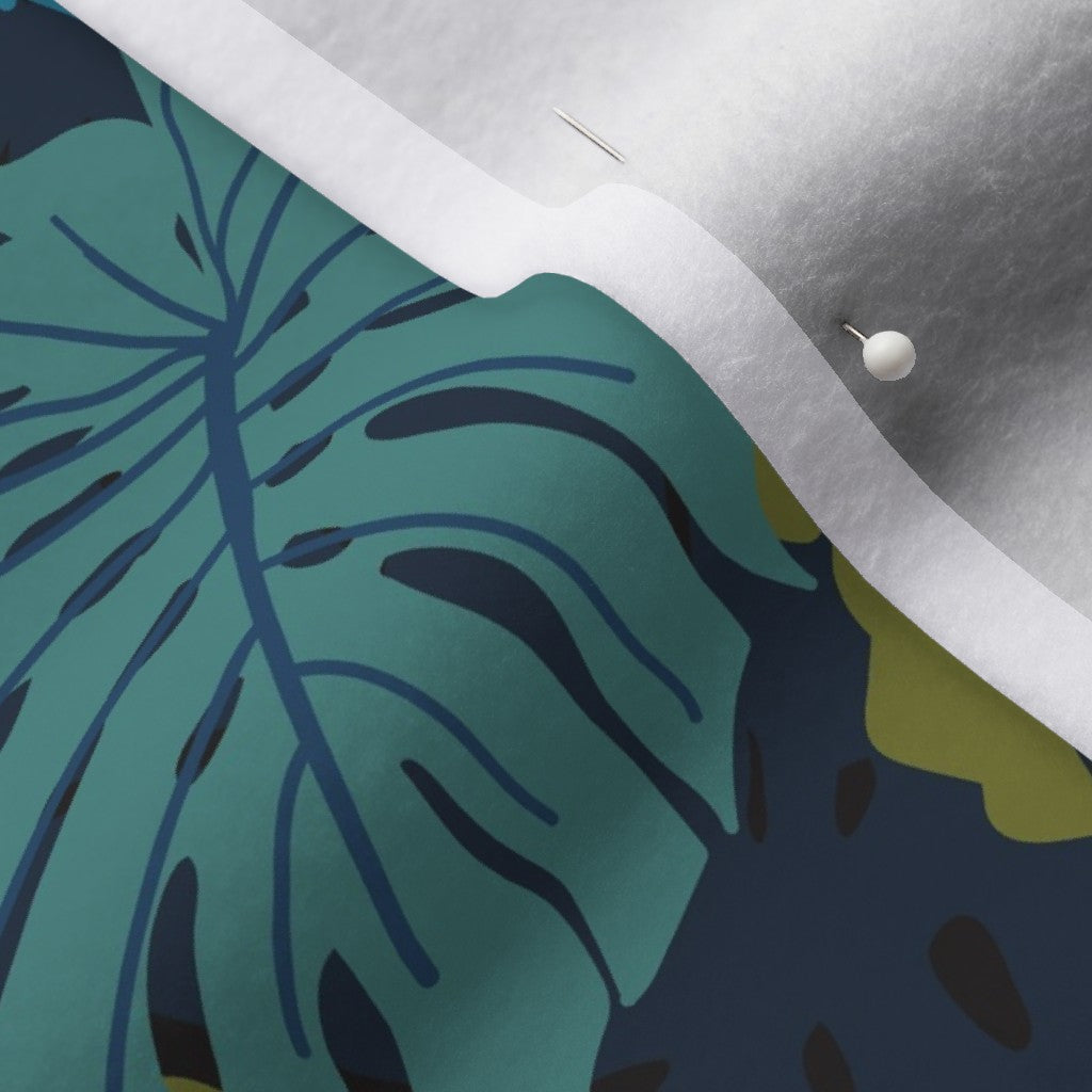 Monstera Madness Day Polartec® Fleece Printed Fabric by Studio Ten Design