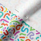 Doodle Multicolor+White Minky Printed Fabric by Studio Ten Design