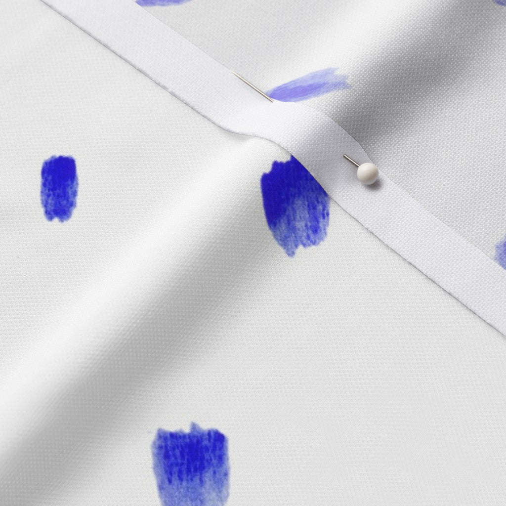 Alma Blue (Bias) Performance Piqué Printed Fabric by Studio Ten Design