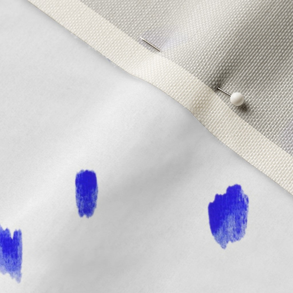 Alma Blue (Bias) Celosia Velvet Printed Fabric by Studio Ten Design