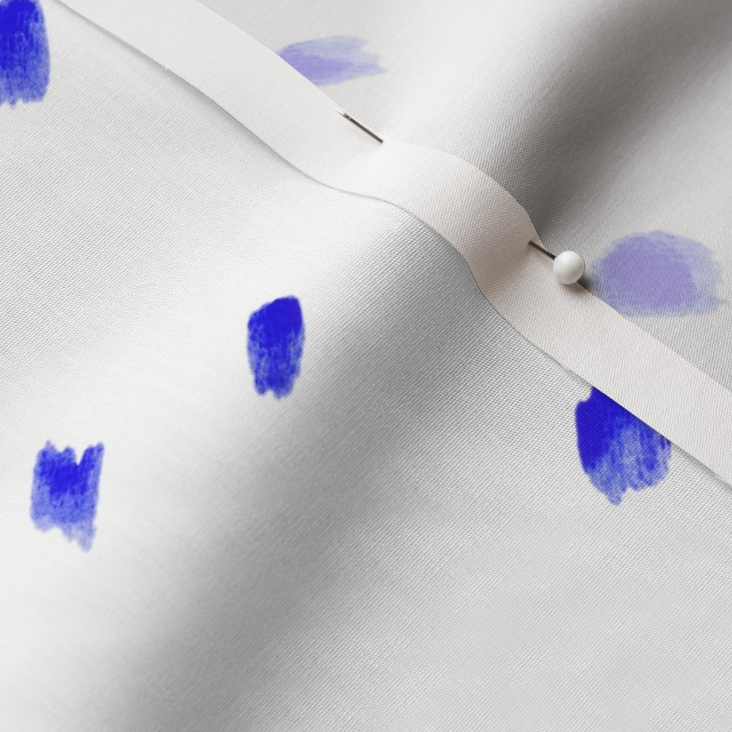Alma Blue (Bias) Cotton Poplin Printed Fabric by Studio Ten Design