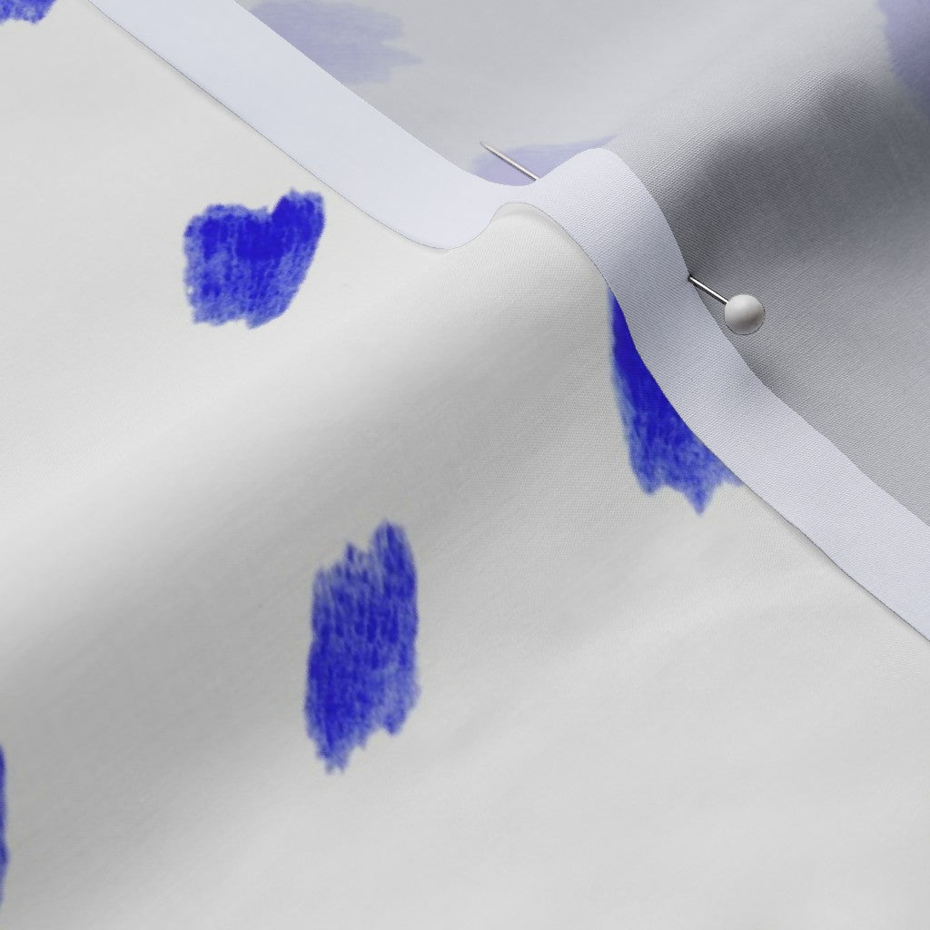 Alma Blue (Bias) Cotton Lawn Printed Fabric by Studio Ten Design