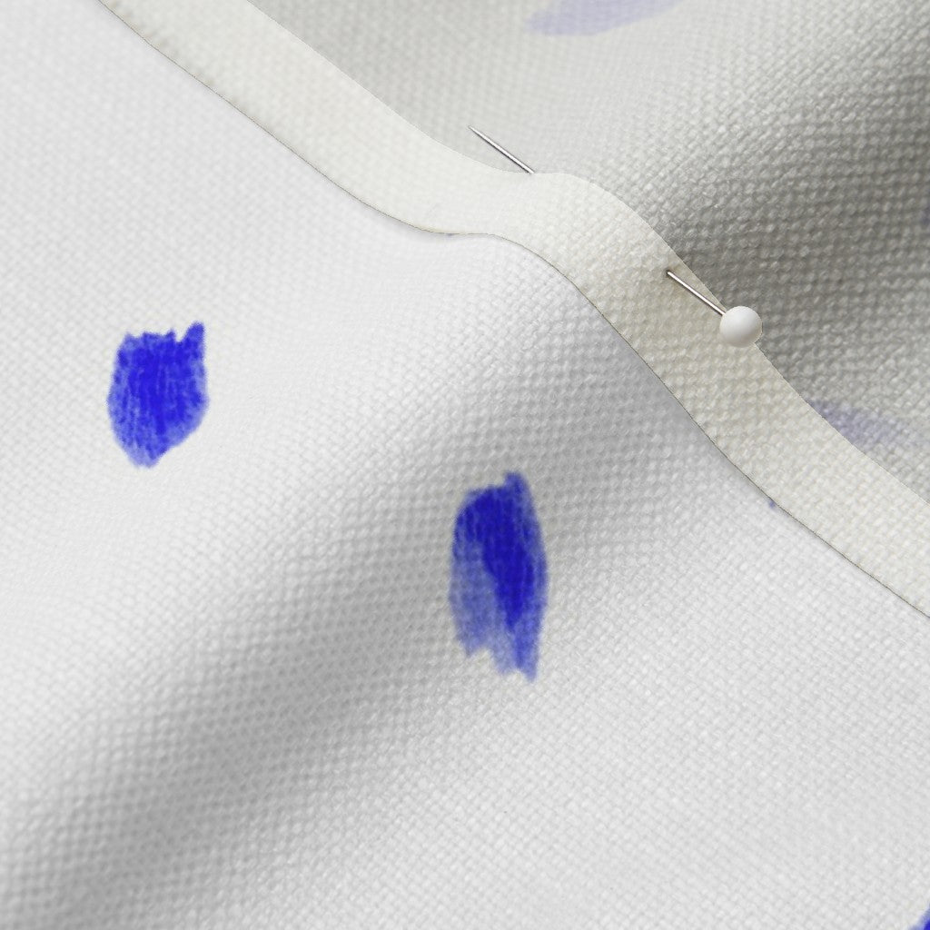 Alma Blue (Bias) Performance Linen Printed Fabric by Studio Ten Design
