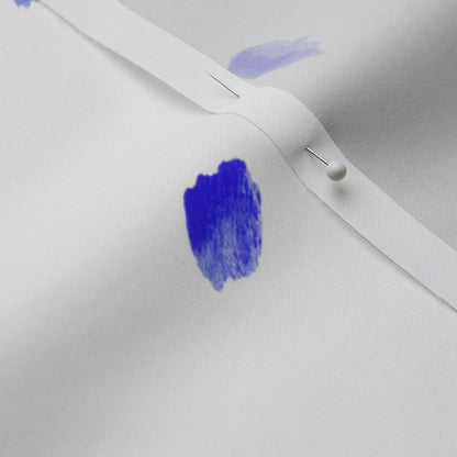 Alma Blue (Bias) Perennial Sateen Grand Printed Fabric by Studio Ten Design