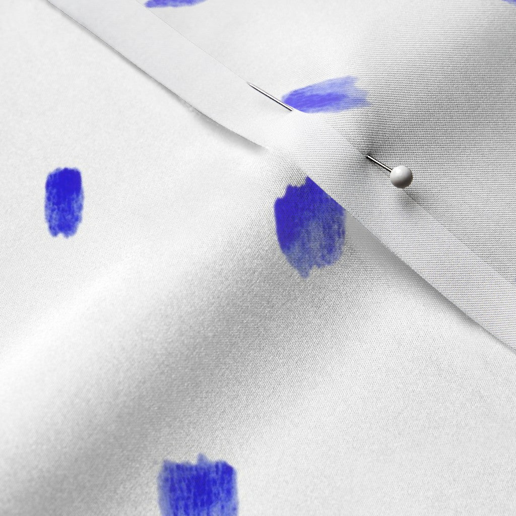 Alma Blue (Bias) Satin Printed Fabric by Studio Ten Design