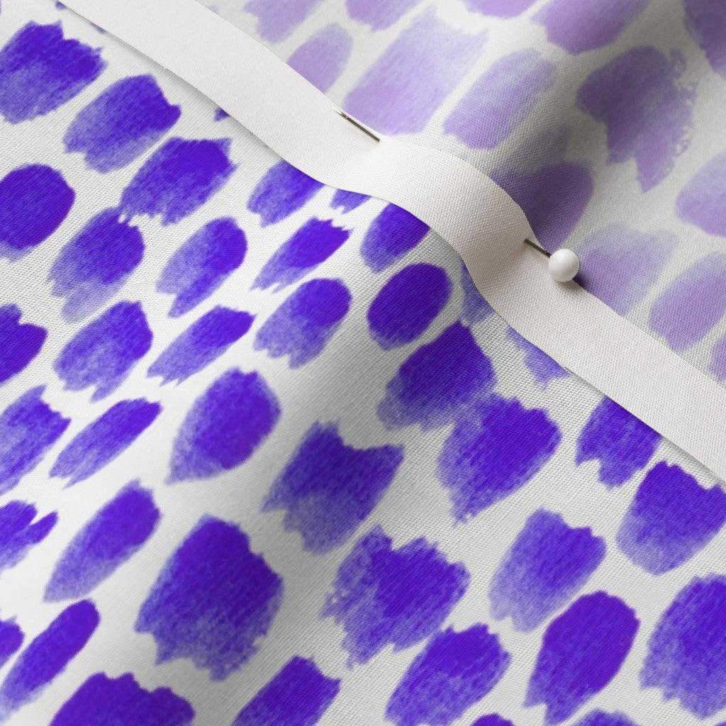 Alma Violet Cotton Poplin Printed Fabric by Studio Ten Design